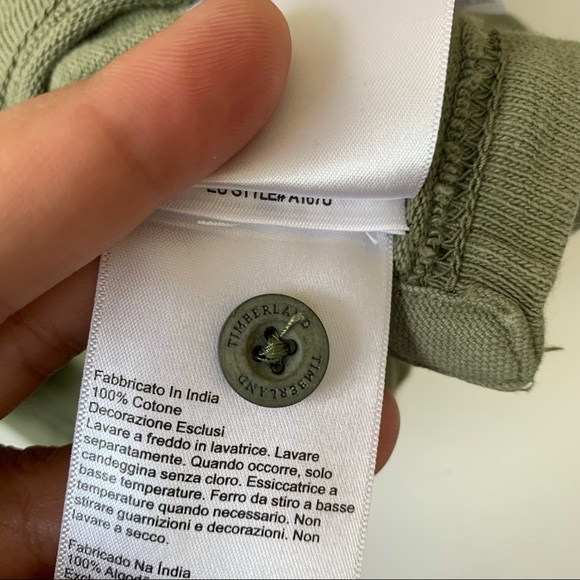 Timberland Men's Polo Shirt Olive Green Short Sleeve Casual Everyday Size Large - Picture 5 of 6